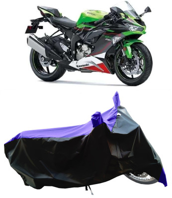 Wegather Two Wheeler Cover for Kawasaki(Ninja ZX-6R BS6, Blue)