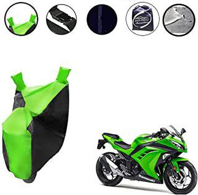 APNEK Waterproof Two Wheeler Cover for Kawasaki(Ninja 1000, Green, Black)