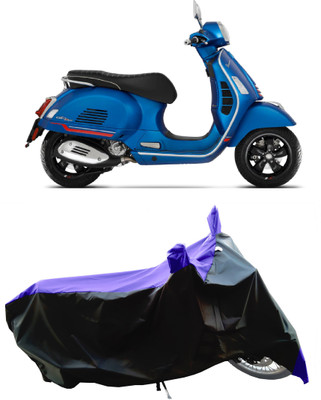 Wegather Two Wheeler Cover for Vespa(GTS Super 300 BS6, Blue, Black)