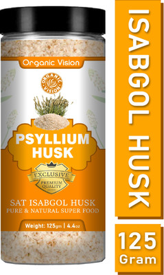 Organic Vision Psyllium Husk (Isabgol Husk) Whole Sat isabgol Bhusi(125 g)