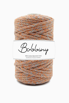 Bobbiny Knitted Macrame Rope Cord Cotton 50 M 4mm Heavy Double Knitted for Sting Craft.