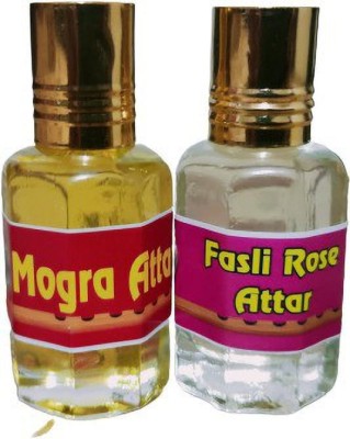 kah attar MOGRA & FASLI ROSE ATTAR 12ML EACH Floral Attar(Mogra, Rose)