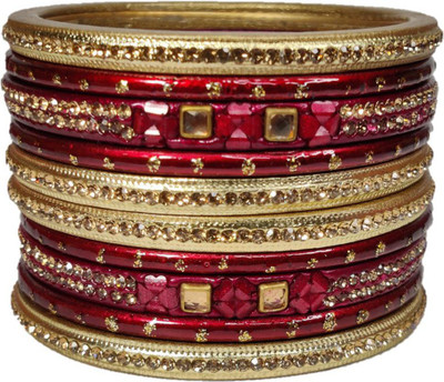 Anshi Creations Lac Bangle Set(Pack of 10)