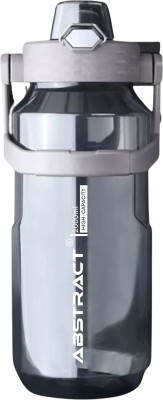 Abstract GYM water bottle with time and capacity marker with sipper 2000 ml Shaker(Pack of 1, Black, Tritan)