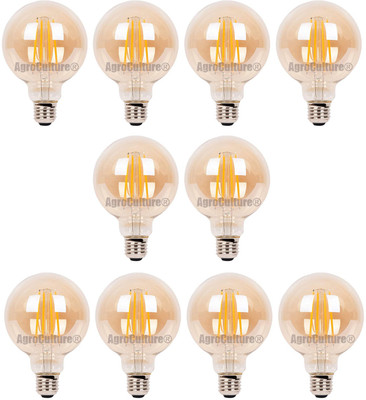AgroCulture 4 W Basic Round E26 LED Bulb(Yellow, Pack of 10)