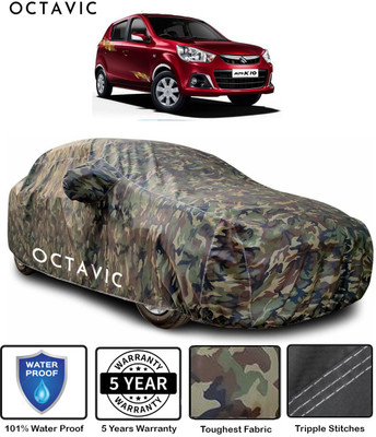 octavic Car Cover For Maruti Suzuki Alto K10 (With Mirror Pockets)(Green)