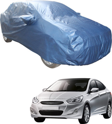 SS Zeeber Car Cover For Hyundai Accent Viva (With Mirror Pockets)(Blue)