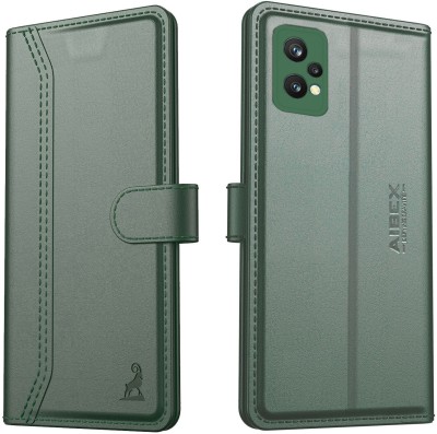 Casine Flip Cover for OnePlus Nord CE 2 Lite 5G|Vegan |PU Leather |Foldable Stand & Pocket |Magnetic Closure(Green, Dual Protection, Pack of: 1)
