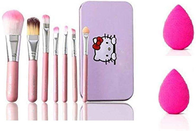Lusty soul Hello Kitty Complete Makeup Mini Brush Kit With A Storage Box + 2 sponge puff(3 Items in the set) Lusty soul Hello Kitty Complete Makeup Mini Brush Kit With A Storage Box + 2 sponge puff(3 Items in the set)