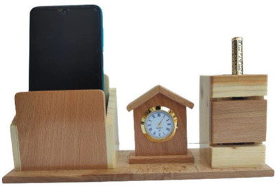 ravariya graphics 1 Compartments Wood Desk Organizer(Wooden Brown)