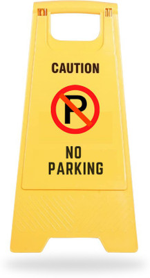 Robustt Caution No Parking Sign Board-UV Resistant,Two Side Floor Sign Board-62 X 30cm Emergency Sign(Reflective Sign)