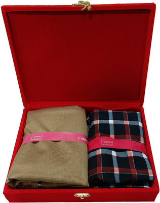 Arvind Cotton Blend Checkered Shirt & Trouser Fabric
