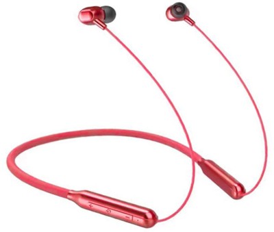 CIHROX Extra-Long Playtime Neckband with Deep Bass for Sports and Workout Bluetooth Headset(Red, In the Ear)
