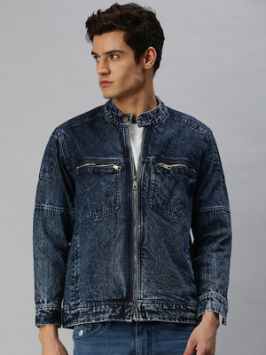 VOXATI Full Sleeve Solid Men Denim Jacket