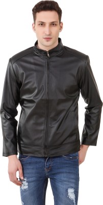 Leather Retail Full Sleeve Solid Men Casual  Jacket