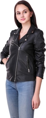 Leather Retail Full Sleeve Colorblock Women Jacket