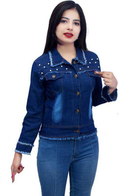 KASHIAN Full Sleeve Solid Women Denim Jacket