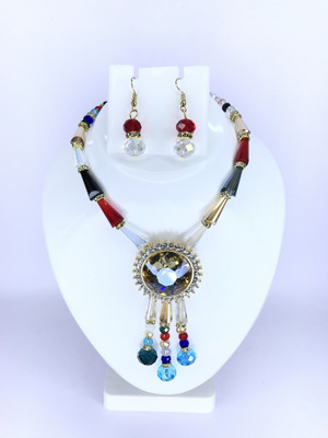 GINGAUR CREATION Glass Multicolor Jewellery Set(Pack of 1)