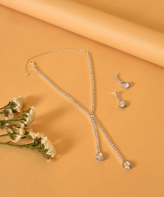 SOHI Alloy Silver White Jewellery Set(Pack of 1)