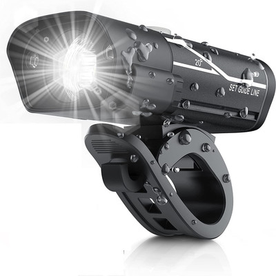 Linist USB Rechargeable Bicycle Light Super Bright Bicycle Headlight Front Cycle Lights LED Front Light(Black)