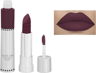 THTC Lip Matte 2 IN 1 Long Lasting Matte & Gloss Lipstick(Purple, 8 g)