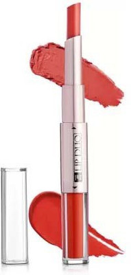 Latixmat Lip Duo 2 In 1 Red liquid Lipstick(red, 3 ml)
