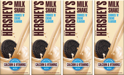 HERSHEY'S Milkshake Cokkies 'N' Cream 720ml (180ml- pack of 4) Cookies N Cream Milk Shake(720 ml)