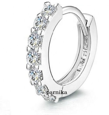 Parnika Cubic Zirconia Sterling Silver Nose Ring