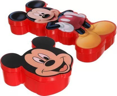 Sonanshi Mickey Mouse Lunchbox & Pencil Box Mickey Mouse Art Plastic Pencil Box(Set of 1, Red)