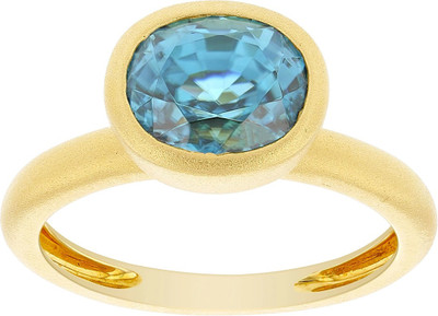 RATAN BAZAAR Copper Zircon Gold Plated Ring