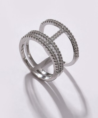 SOHI Alloy Silver Plated Ring