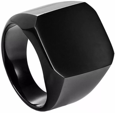 Dee Gee's mart Black Silver Plated Ring Alloy Ring