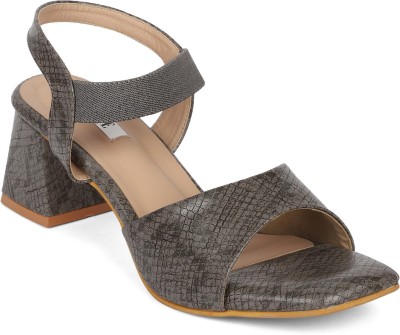 Elle Women Heels(Grey , 5)