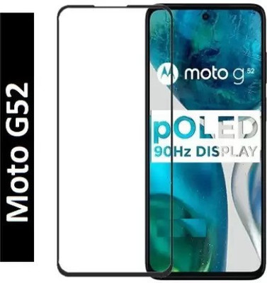 VISHZONE Edge To Edge Tempered Glass for MOTOROLA g52(Pack of 1)