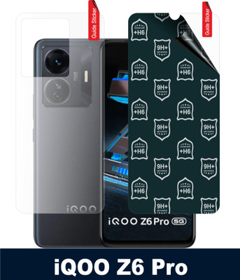 skrechtech Front and Back Tempered Glass for iQOO Z6 Pro, Z6 Pro(Pack of 2)