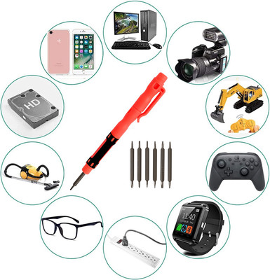 Triangle Ant ™ 12 In 1 Magnetic Pen Precision Screwdriver Bits Set Ratchet Screwdriver Set(Pack of 1)