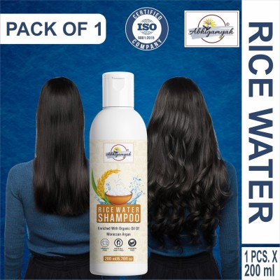 ABHIGAMYAH Rice Water Hair Shampoo Paraben and Sulphate Free, Suitable for All Hair Types(200 ml)