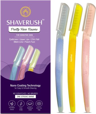 Mom & World ShaveRush Women Pretty Face Razors with Nano Coating Technology, 5 IN 1(Pack of 3)