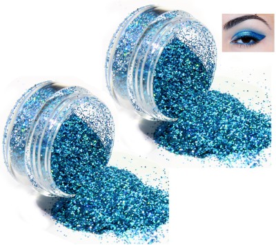 Latixmat 3D Finish Multi Purpose Soft Touch sky blue shimmery glitter combo of 2(SKY BLUE)