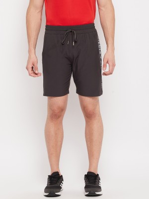 DUKE Solid Men Dark Grey Sports Shorts