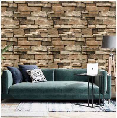 Eurotex 599.44 cm Stone Design Wallpaper for walls Roll 29Sqft Self Adhesive Sticker(Pack of 1)
