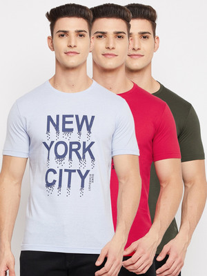 DUKE Typography Men Round Neck Multicolor T-Shirt