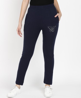 Abios Printed Women Dark Blue Track Pants