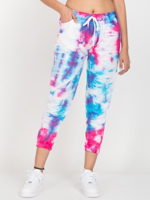 Pavika Dyed Women Light Blue, Pink Track Pants