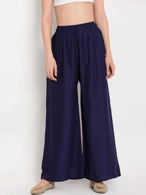 sr enterprises Flared Women Dark Blue Trousers