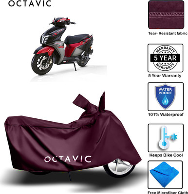 AUTOCAD Waterproof Two Wheeler Cover for TVS(Ntorq 125, Maroon)
