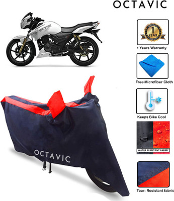 octavic Waterproof Two Wheeler Cover for TVS(Apache RTR 180, Red)