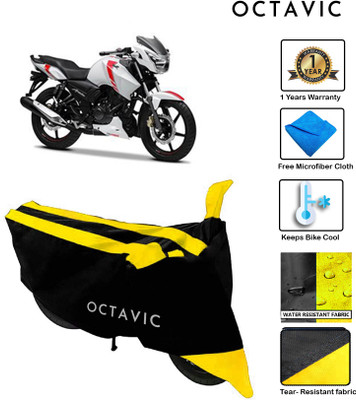 octavic Waterproof Two Wheeler Cover for TVS(Apache RTR 160, Yellow)