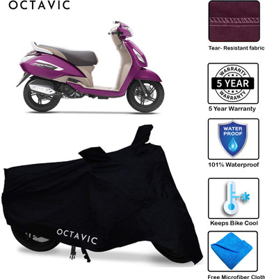 AUTOCAD Waterproof Two Wheeler Cover for TVS(Jupiter, Black)