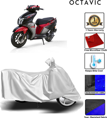 octavic Waterproof Two Wheeler Cover for TVS(Ntorq 125, Silver)